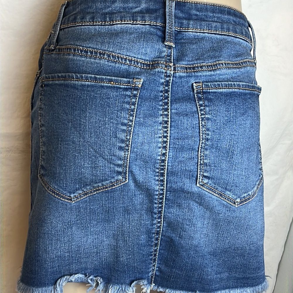 Mudd Flex Stretch Distressed Button Front Denim J… - image 4